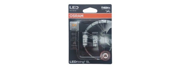 12v T10 Diodas GELTONAS  1W  KOMPL.OSRAM 2827 DYP-02B