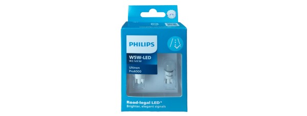 12v T10 1 LED 11961 ULTINON  PRO6000  HU60X2 6000K .2VNT   ROAD-LEGAL LED (LEGALIOS KELIUOSE)