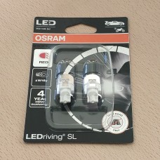 Lemputė 12v T15 LED OSRAM 921DRP-02B  KOMPL. 2VNT RAUDONAS