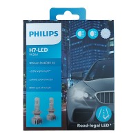 H7 LED LEMPŲ KOMPLEKTAS PHILIPS 11972 U6000X2  12V ULTINON PRO6000 HL  (ROAD-LEGAL LED) +230%