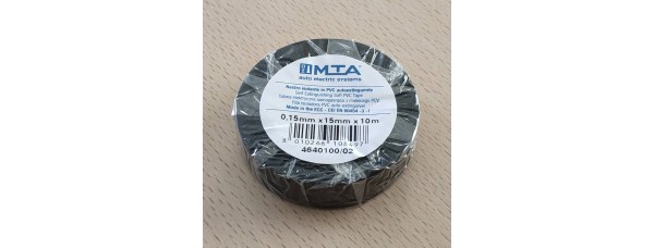 Izoliacija PVC 0,15mm 15mm x 10m.juoda MTA MAŽA