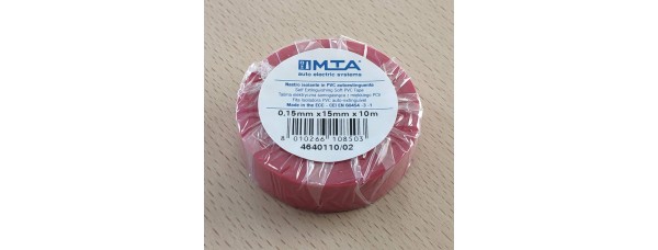 Izoliacija PVC 0,15mm 15mm x 10m. raudona